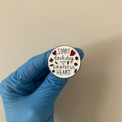 Grateful Heart Pin